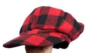 Marcus Adler Hat Newsboy Buffalo Plaid Red Black